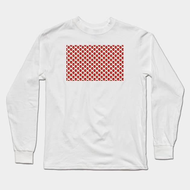 Strawberry Pattern Long Sleeve T-Shirt by FoodPatterns